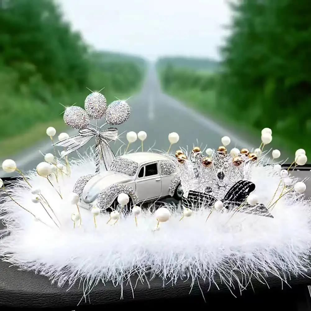 Car Ornament Center Console Decoration Cute Balloon Heart Figure Auto Interior Decoration Pink Dashboard Accessories Gifts