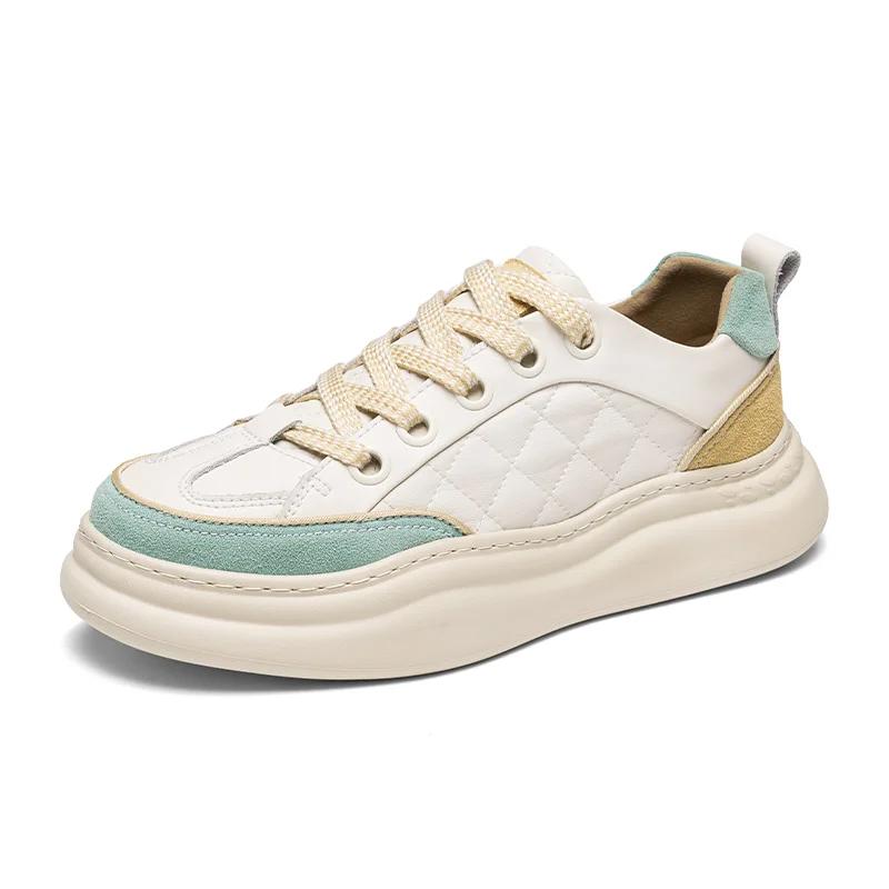 

Мода Новая Роскошная Повседневная Обувь Уличная Теннисная Обувь на Мягкой Подошве Мужские Кроссовки Скейтборд Мужская Обувь 38-44 Бренд Натуральная Кожа Балетки Мужчины 44 светло-зеленый