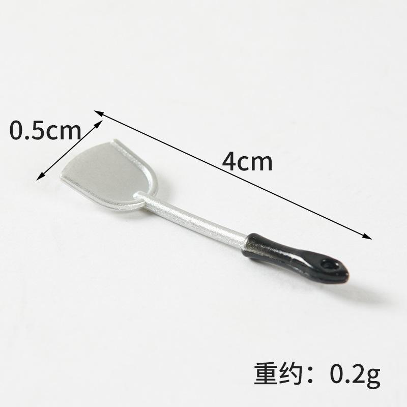 Miniature Simulation Wok Pan Spatula Simulation Mini Kitchen Dollhouse Dollhouse Play House Food Game