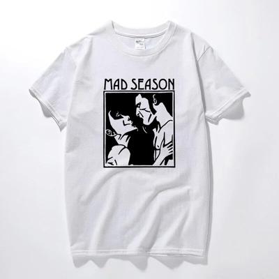 Frauen Unisex T Shirt Harajuku Retro Baumwolle T-Shirt Mad Season Above T Shirt Musik Grunge Rock Alice In Chains Screaming Trees