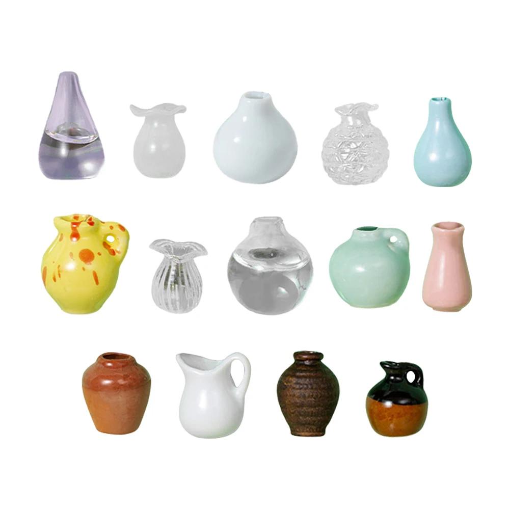 Mini Ceramic Vase Magnets Sticker for Refrigerator 3D Printing DIY Fridge Magnet for Flower for Kitchen Office Whiteboard Decor