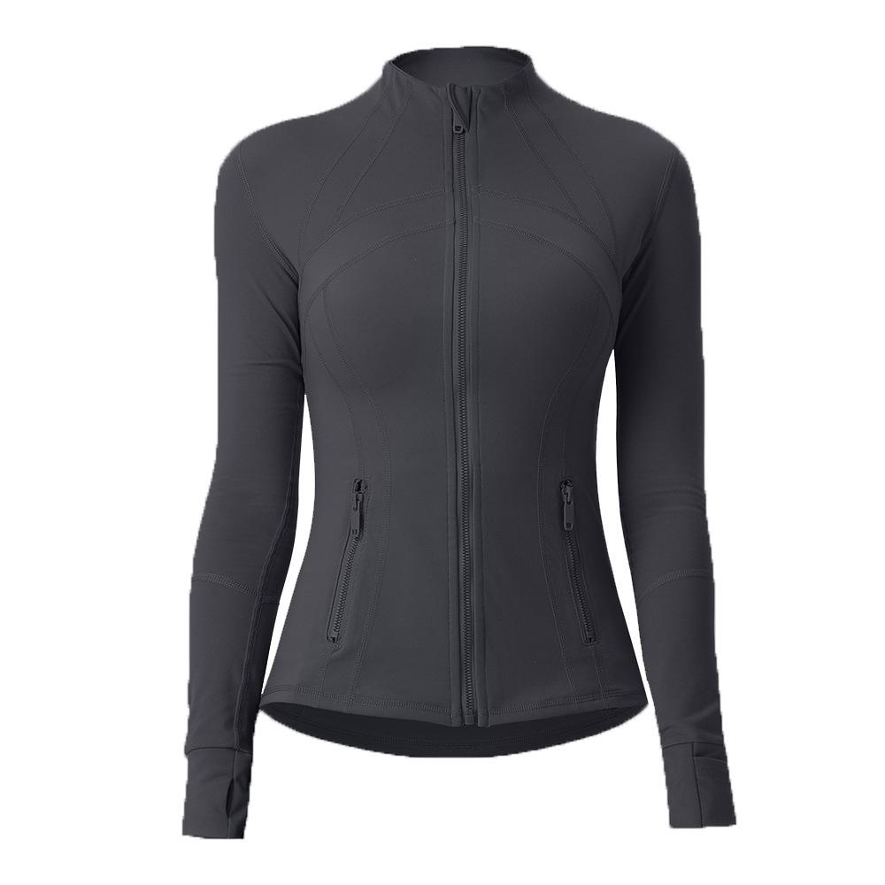 Camouflage Women s Spandex Yoga Jacket - Elastic, Zippered, Long-Sleeve Sports Top M
