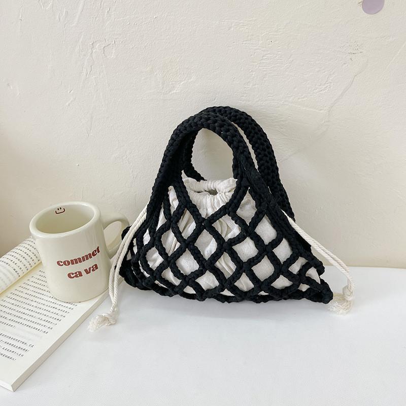 

Modern Trendy Children s Mesh Tote Bag Breathable Lightweight Soft Fabric Design чёрный