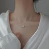 925 Fishtail Pearl Clavicle Necklace for Women's Summer Style