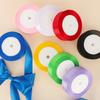 1Roll 0.8IN X 25 Yards 2CM Solid Satin Ribbons DIY Gift Wrapping Handmade Bows Bouquet Ribbons Shiny Cake Packaging