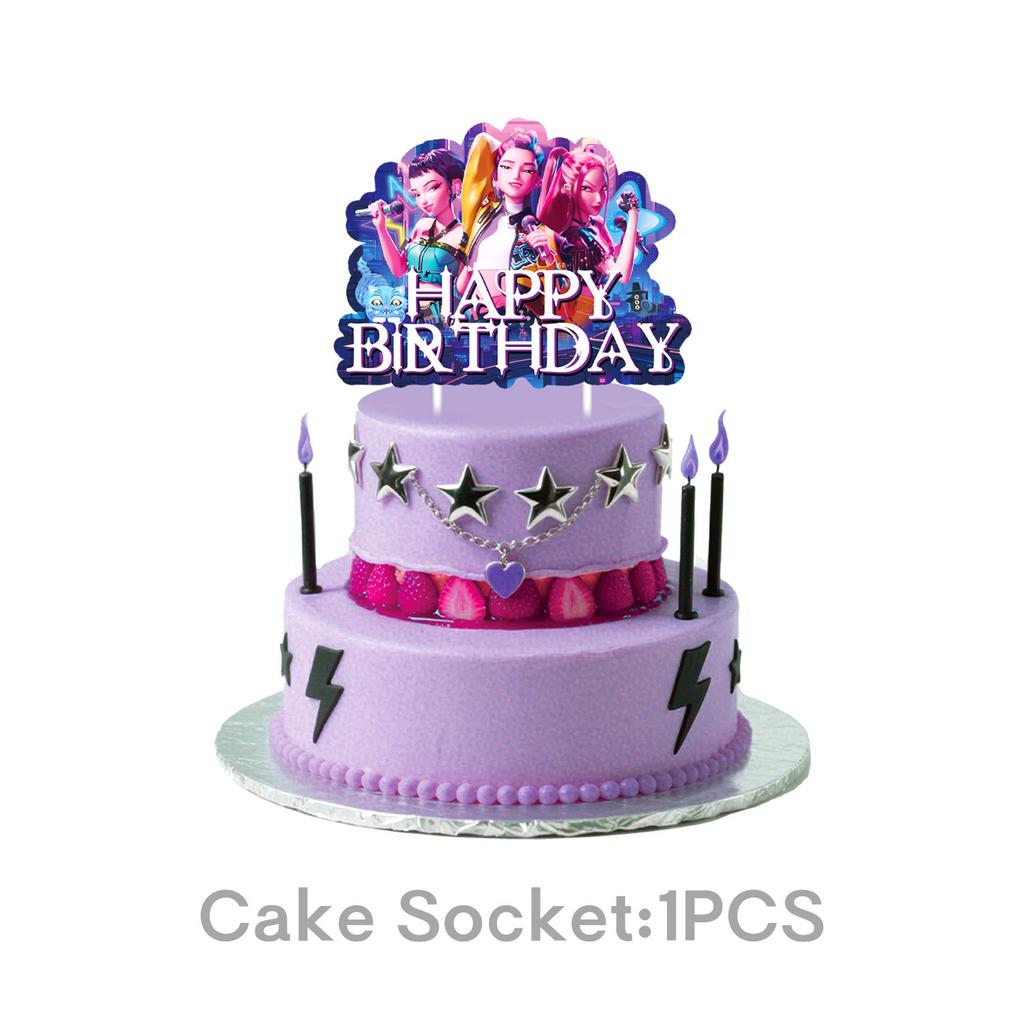 Popular Hunting Anime Demon Hunter Master Girl Group Party Supplies Kpop Girl Group Decoration Arrangement Props Tableware Horizontal