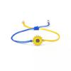 Hand-Woven Creative Beads Bracelet – Blue & Yellow Ukrainian Design