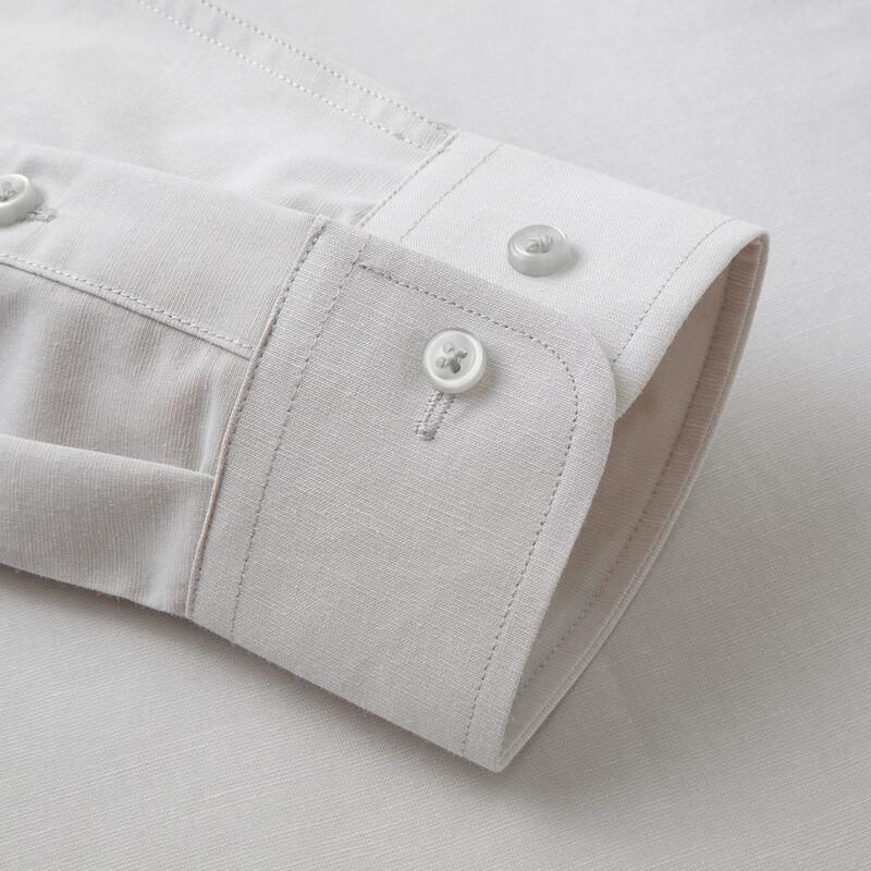 Shanshan Men's Lightweight Tencel Linen Blend Long-Sleeve Shirt