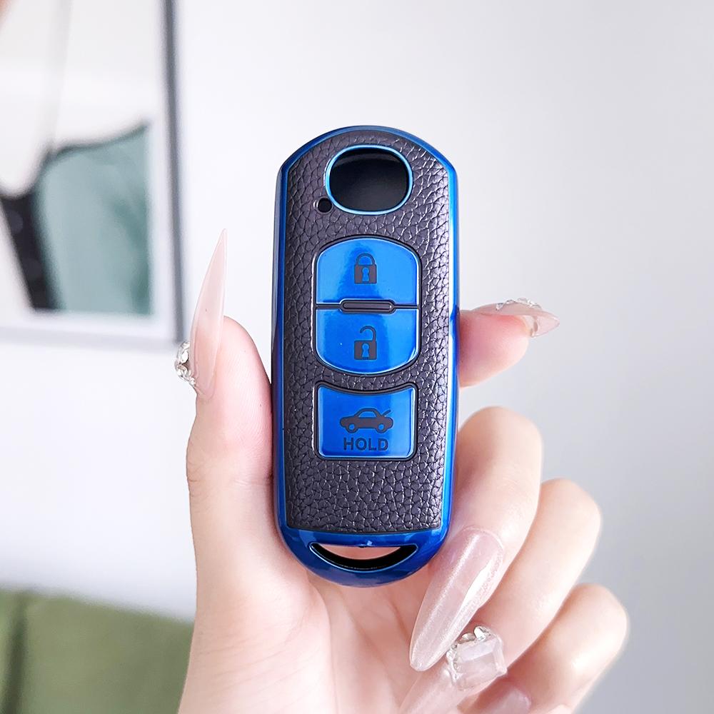 Smart 3 Buttons Car Key Fob Cover Case Auto Shell Bag Keyless Protector For Mazda 2 3 5 6 Axela Atenza CX-5 CX5 CX-7 CX-9 MX5