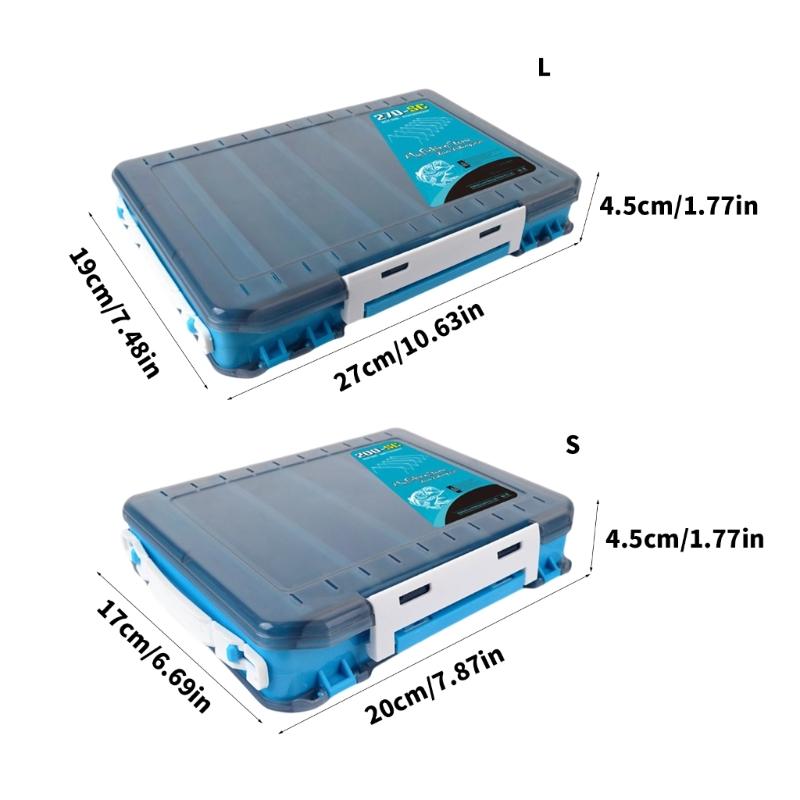 Fishing Tackle Organizers Watertight Tackle Tool Double Sided Tackle Box Tackle Carrying Clear Fishing Lures Storage Box