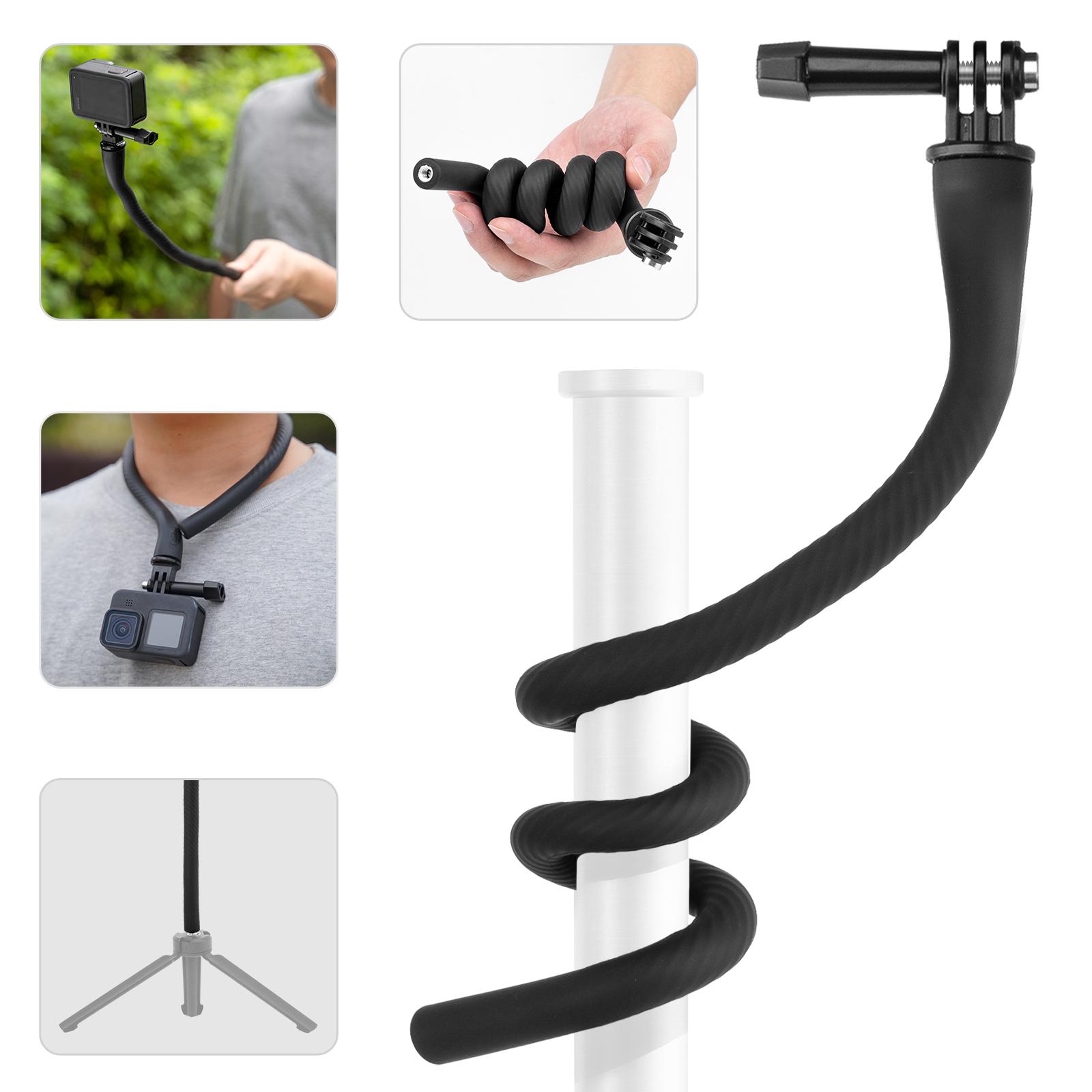 TELESIN Flexibler Selfie-Stick Monopod Stativ für GoPro insta360 Überall Ohne Werkzeug für iPhone Kamera Handy Universal