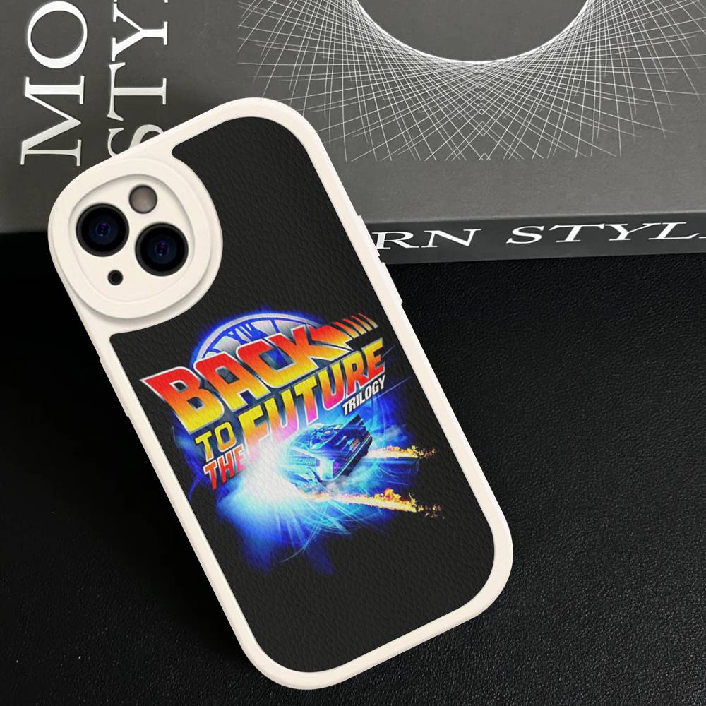 Back To The Future Phone Case For IPhone 16 15 14 13 12 11 Pro Max Plus Leather Cover