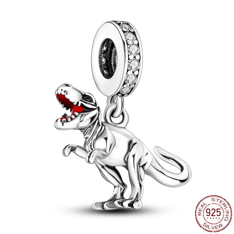 Copper Charms Beads Cute Fire Dragon Dinosaur Charms Fit Original Pendants Bracelet Diy Women Jewelry Gift
