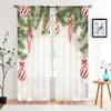 2 Stück, Weihnachtskugel Kiefernzweig Vorhänge - 30% Verdunkelung - geeignet für Wohnzimmer, Schlafzimmer, Küche, Heimdekoration