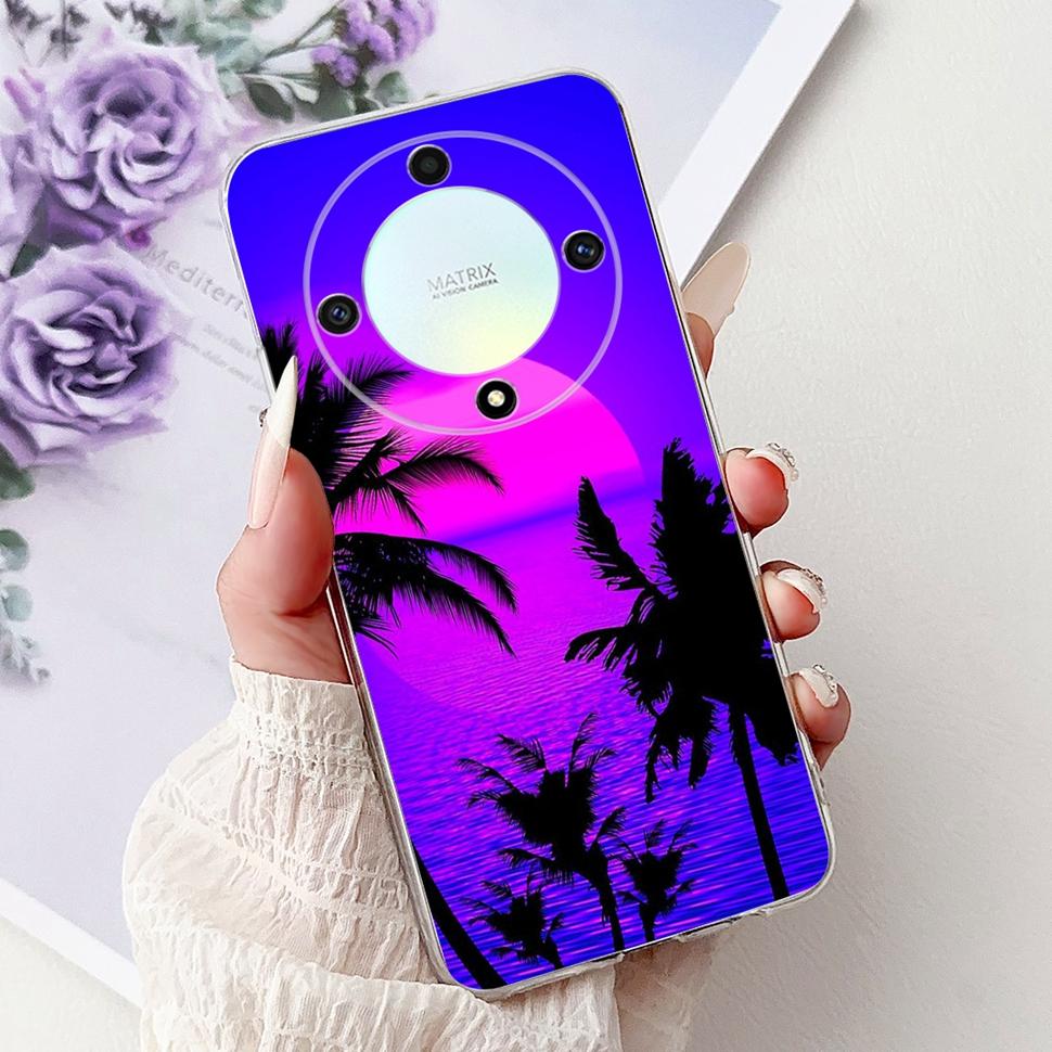 For Honor X9b 5G Case Flowers Butterfly Painted Cover Soft Silicone Casing For Honor X9 X9 b HonorX9b 5G Phone Case