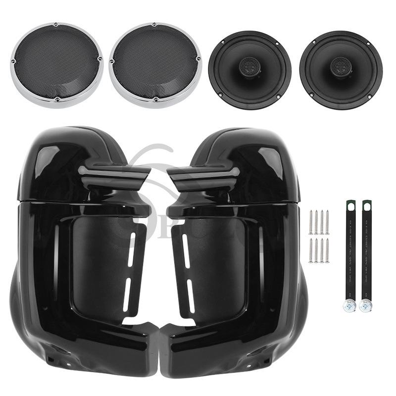 Harley Motorcycle Front Leg Guards & Tool Box for Big Glide/Road King/Street Glide (1997-2013)