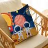 Cartoon Astronaut Outer Space Planet Pillow Cushion Cover Pillowcase Living Room Sofa Home Decor Customized