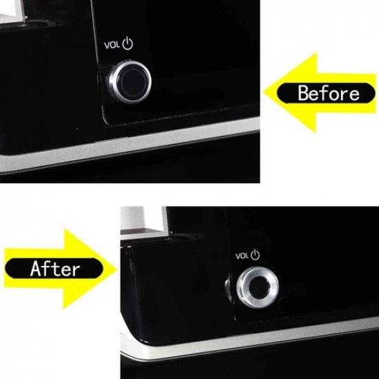 Silver Alloy Volume Switch Knob Ring Trim Cover For Toyota Tundra Sequoia 22-24