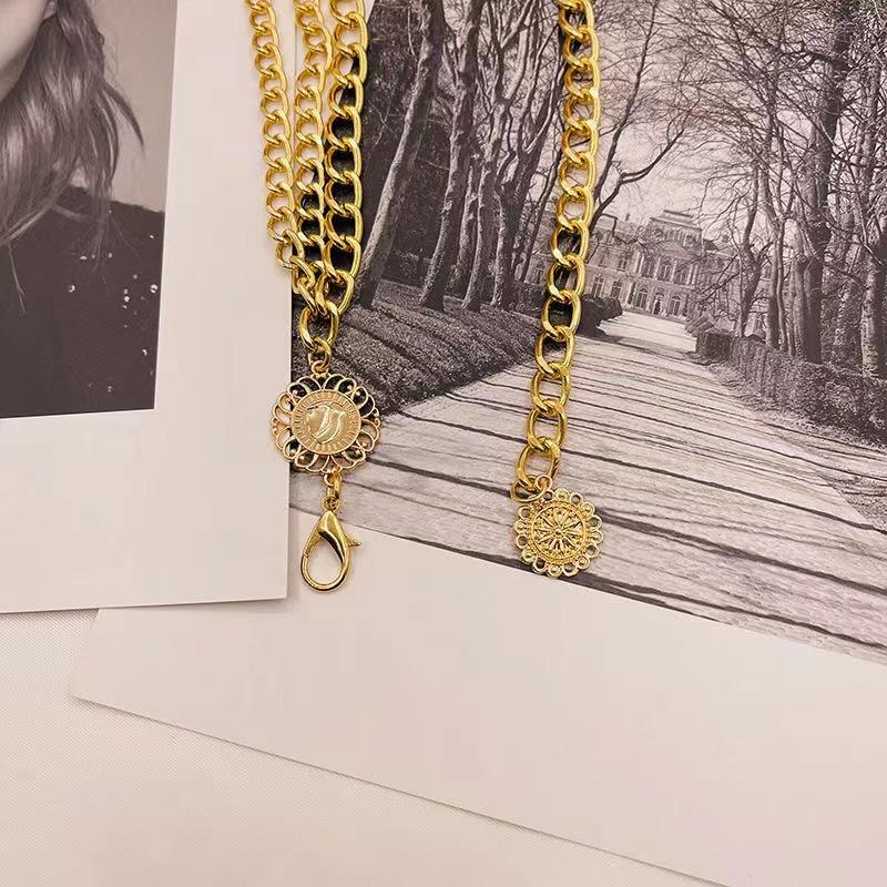 European and American Street Photography Retro Simple Tassel Portrait Waist Chain Women's Dress Belt Accessories Fashion Trendy