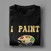 Retro-Malpalette Künstler T-Shirt für Unisex Lässige reine Baumwoll-T-Shirts Rundhals Kurzarm T-Shirt Sommerkleidung