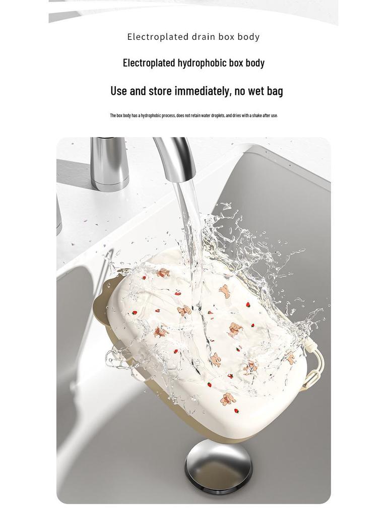 Portable Baby Bottle and Nipple Brush Set with Storage Box - Silicone Cleaning Tool