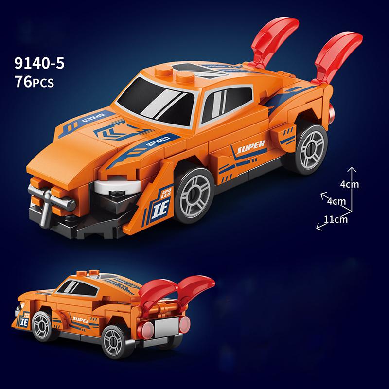 Coche de Carreras de Velocidad City Technique Viejo Modelo Deportivo Clásico Ladrillo de Construcción Super Corredor Grandes Vehículos de Rally Bloque Regalo de Navidad Juguete