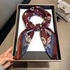 Spring And Autumn Small Square Scarf Classic Fashion Color Matching Silk Scarf Women'S Versatile Printing Sunshade Breathable Shawl Scarf Silk Scarf
