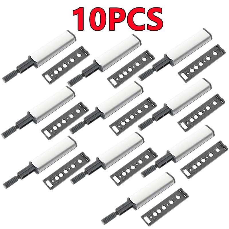 10-1PC Cabinet Catches Push To Open Damper Catch Set For Door Drawer Cabinet Magnetic Push Latches Soft Closer Rebound Hardware