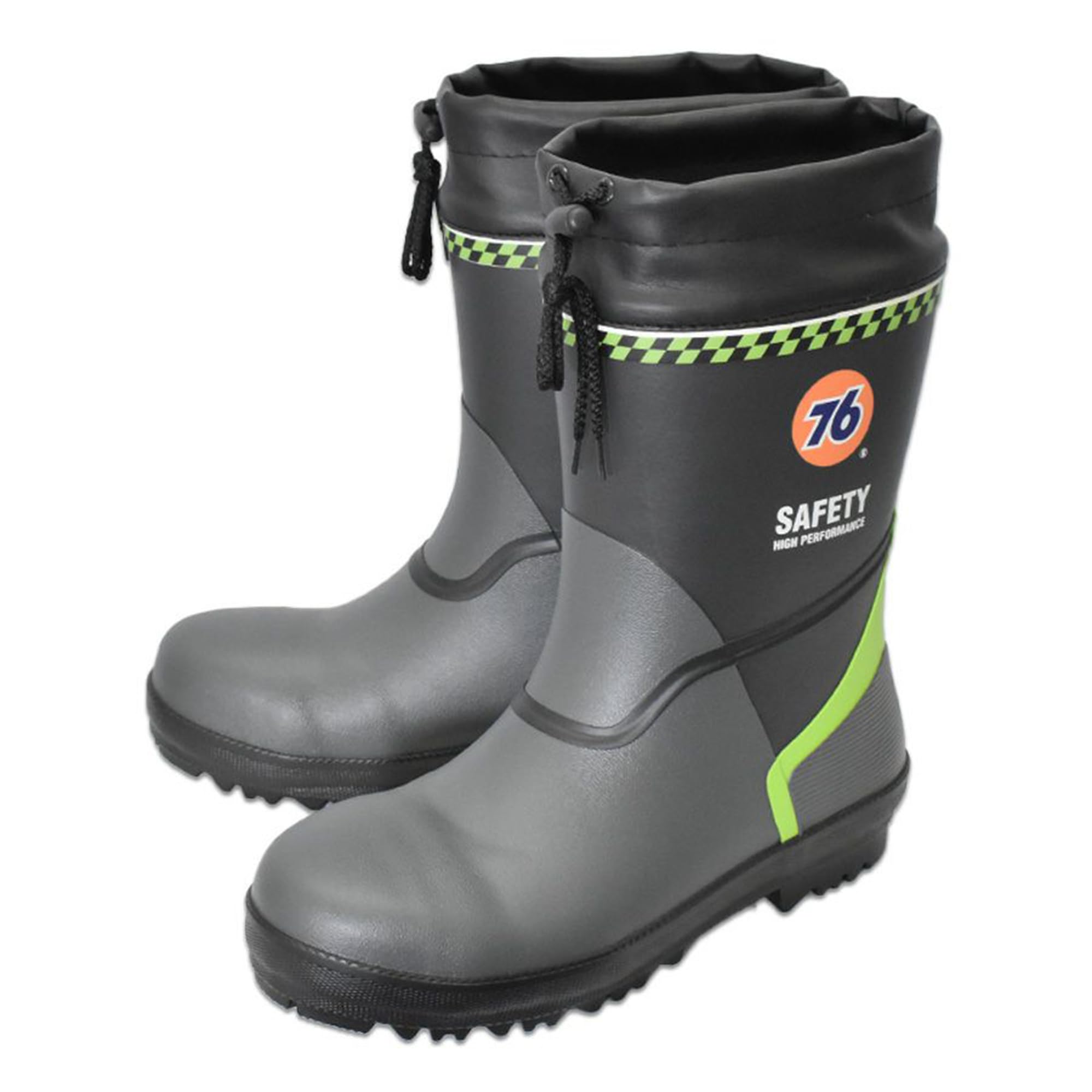 

Nanaroku Marine Safety Boots No. 76-2507 Green/Gray, Size L (26.0-26.5cm), Waterproof Safety Boots, Work Boots, Rain Boots with Toe Cap, Prono
