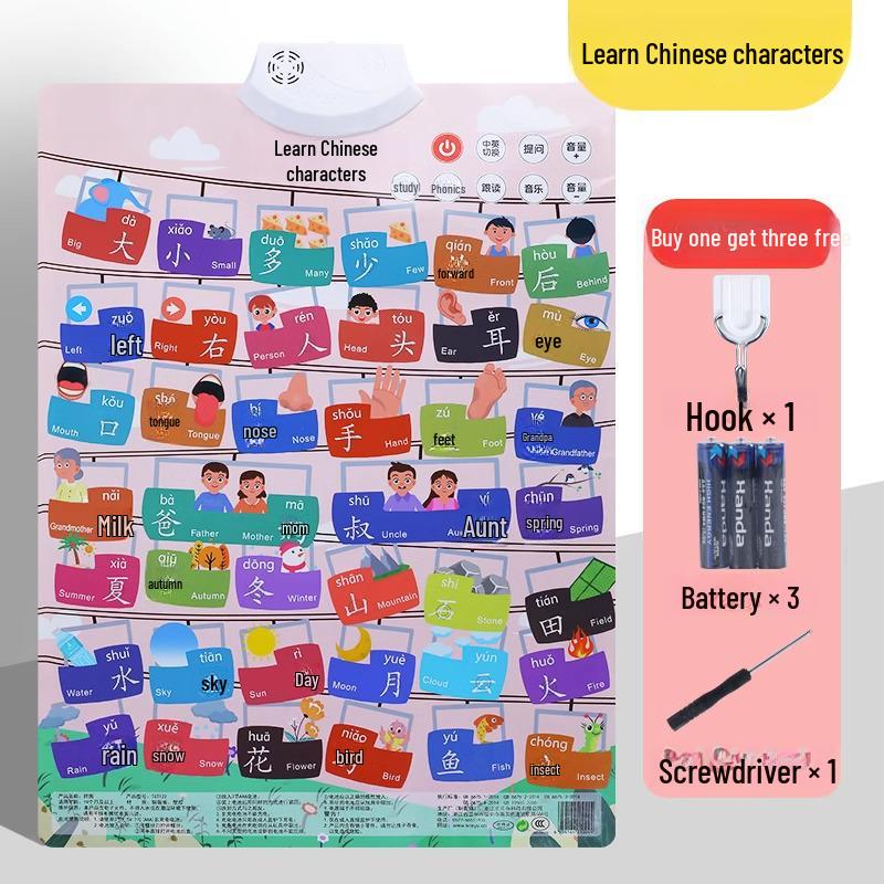 

Китайский пиньинь Алфавит Настенная таблица для начинающих - Инструмент для тренировки инициалей и финалей для первого класса