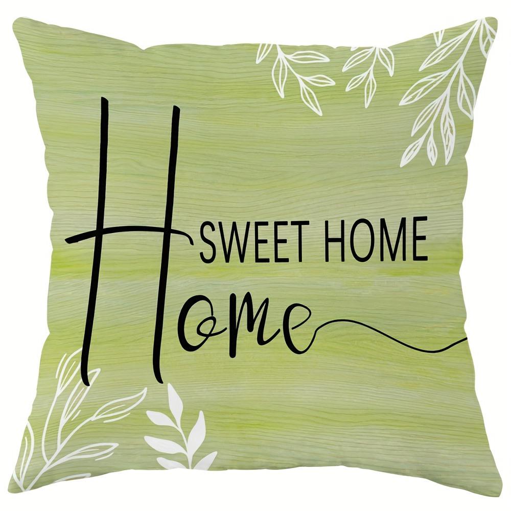 Spring-inspired Daisy Pillow Cover: Fresh Blooms, Heartfelt Quotes for Home and Family, Sofa Cushion Cover, Room Decoration