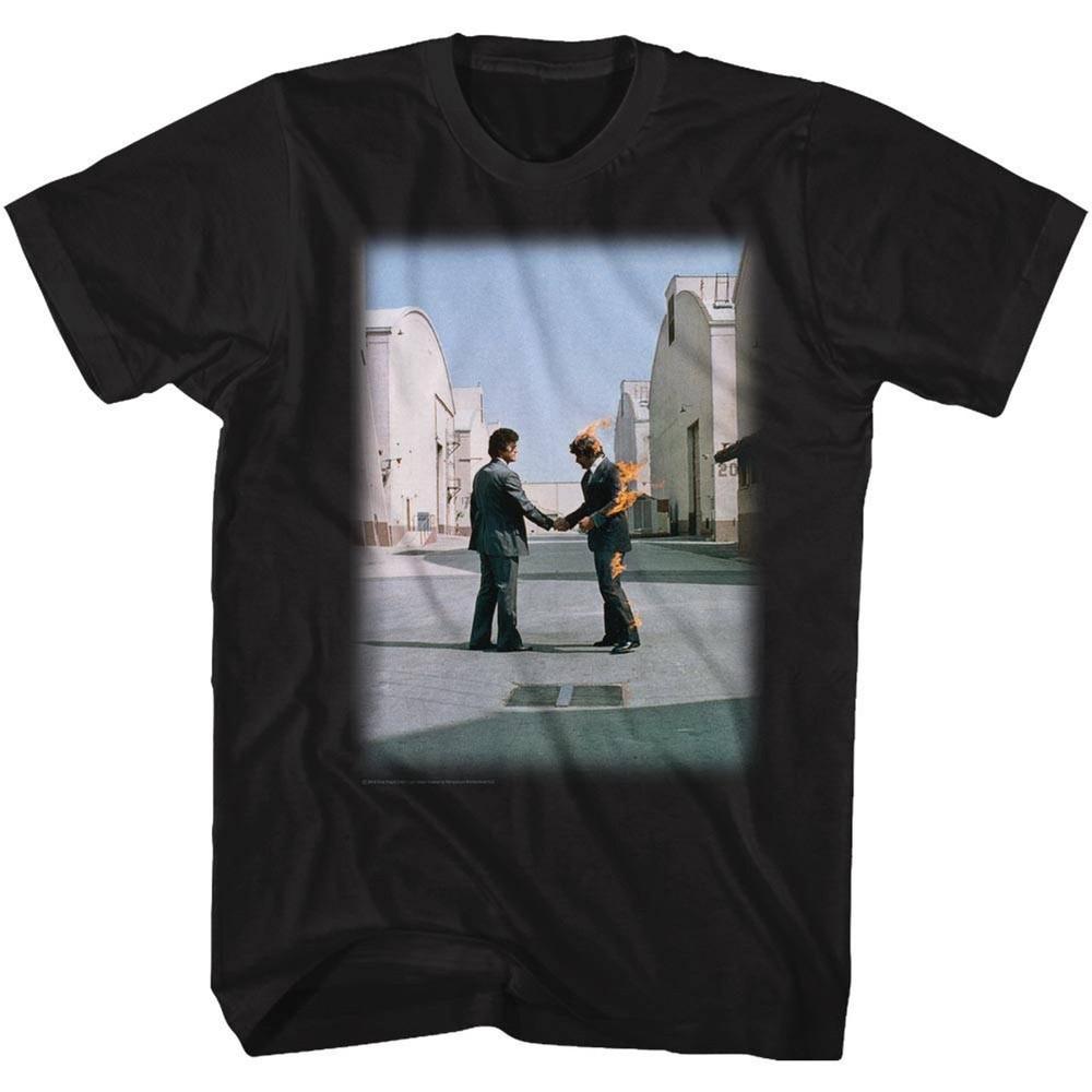 Pink Floyd Wish You Were Here Выцветающий Черный Взрослая Футболка Унисекс Футболка S