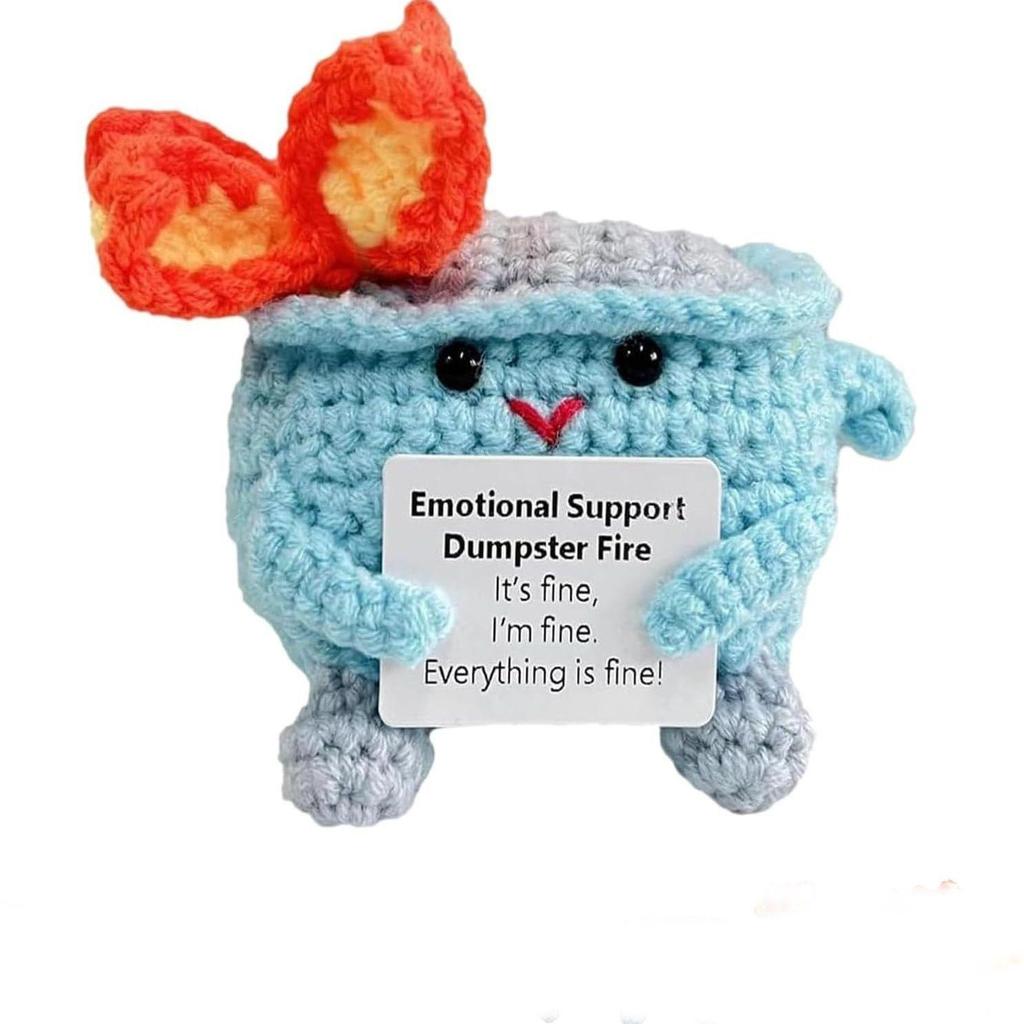 Handmade Knitted Fire Extinguisher Box Doll - Cute and Creative Yarn Ornament