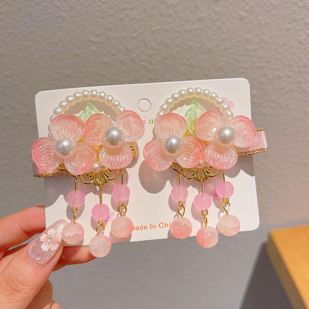 Chinese Style Hanfu Hairpin Set for Girls - Includes Hair Clips, Swaying Tassels, and Butterfly Accessories