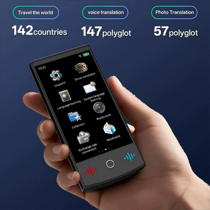 T26 Portable AI Smart Voice Translator 147 Languages Real-time Multi-Language Speech Offline Translator Business Travel
