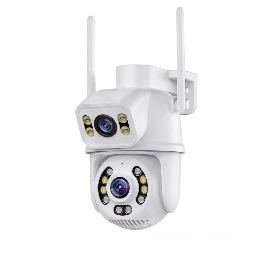 iCSee Dual-Lens Wireless WiFi Camera: HD Full-Color Night Vision & Mobile Remote Outdoor Surveillance
