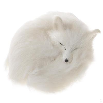 Simulation Animal Figures Plush Foxes, Kids Toddlers Play Toy, Shelf/ Cabinet/ Desktop & Interior