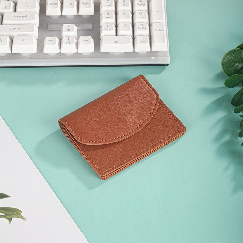 New Women's Wallet, Solid Color Bag, Card Bag, Women's High-end Sense of Small, Simple and Trendy Coin Purse Bag