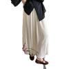 Textured Pleated Skirt New Chinese Style Slimming High Waist Loose and Versatile Long Skirt
