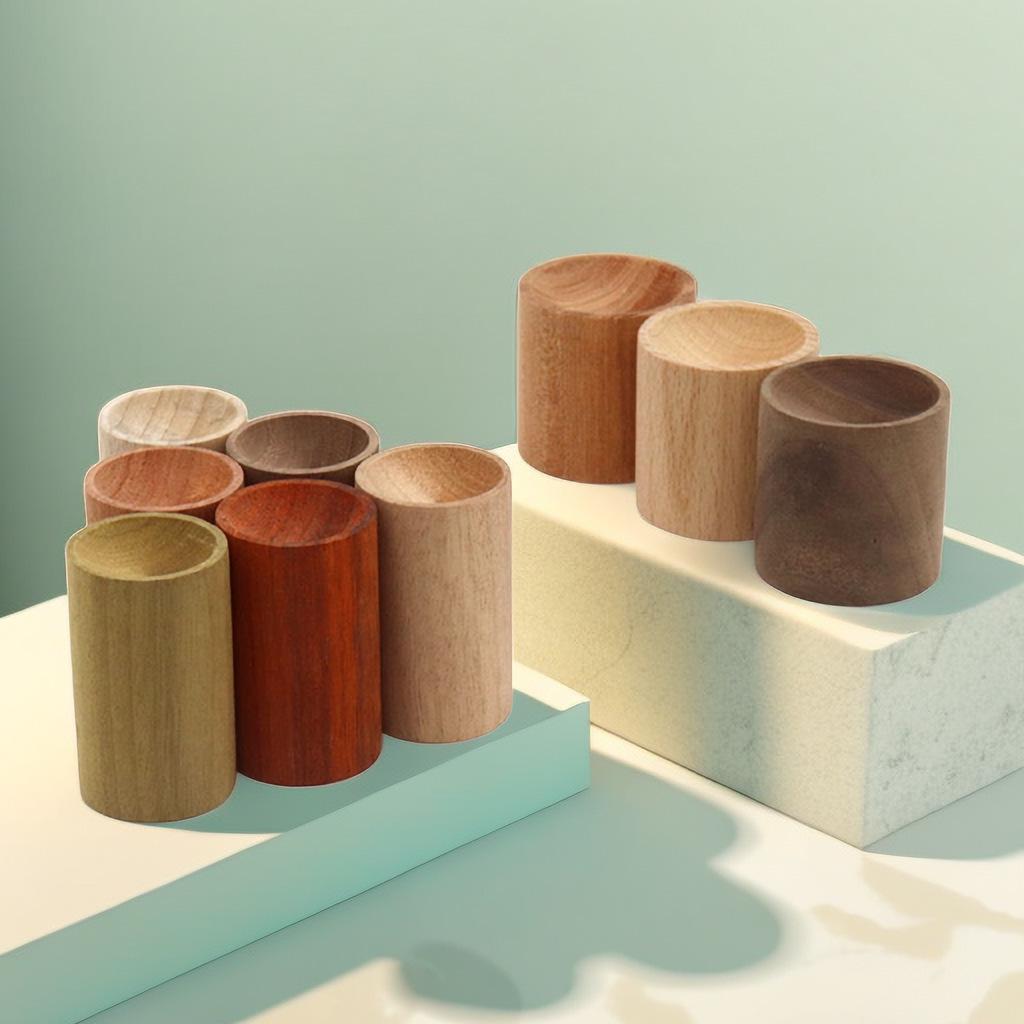 Cylindrical Beech, Walnut, or Rosewood Indoor Aroma Diffuser