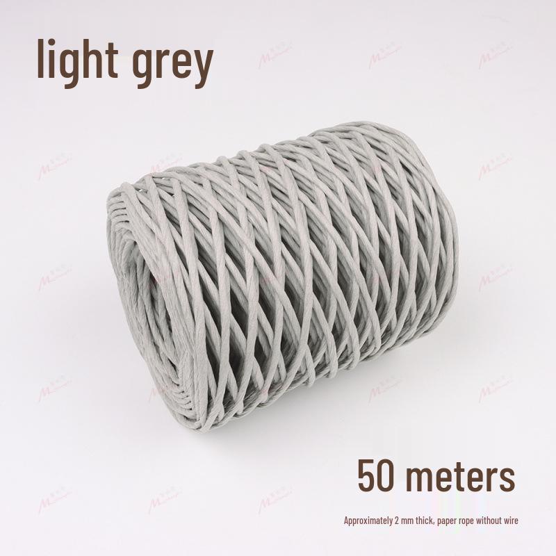 

2 мм Цветная бумажная веревка 50 м рулон для плетения корзин, изготовления ваз, флористики, без проволоки