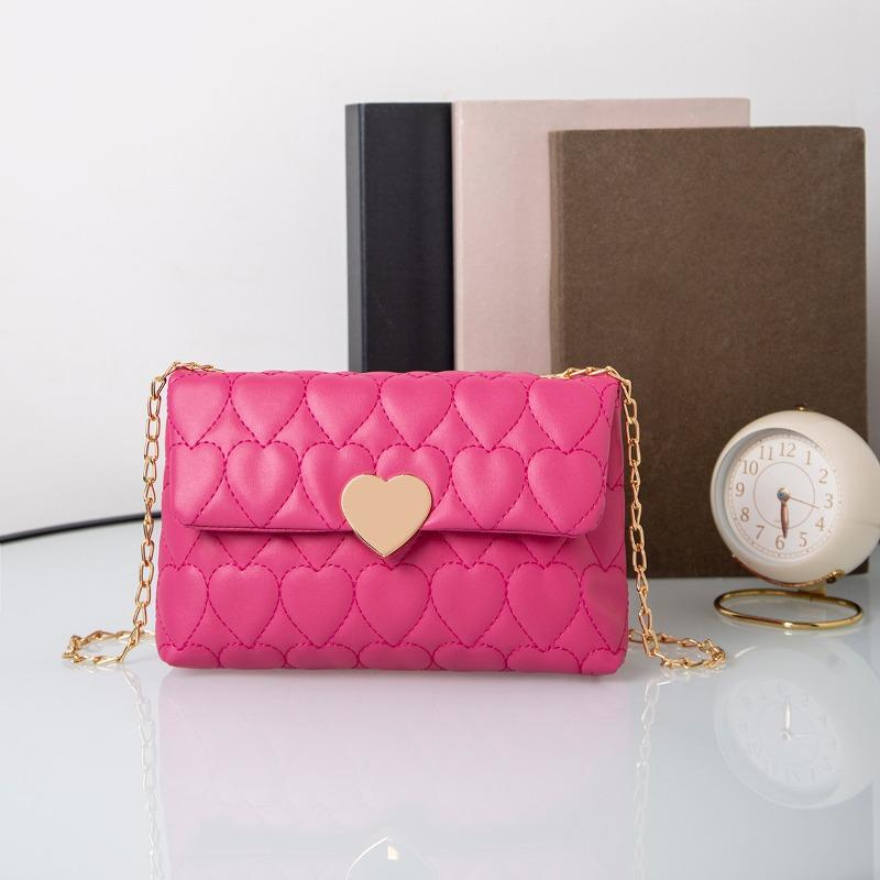 Peach heart lock shoulder bag spring and summer new multi-functional women's small bag with inner women's bag