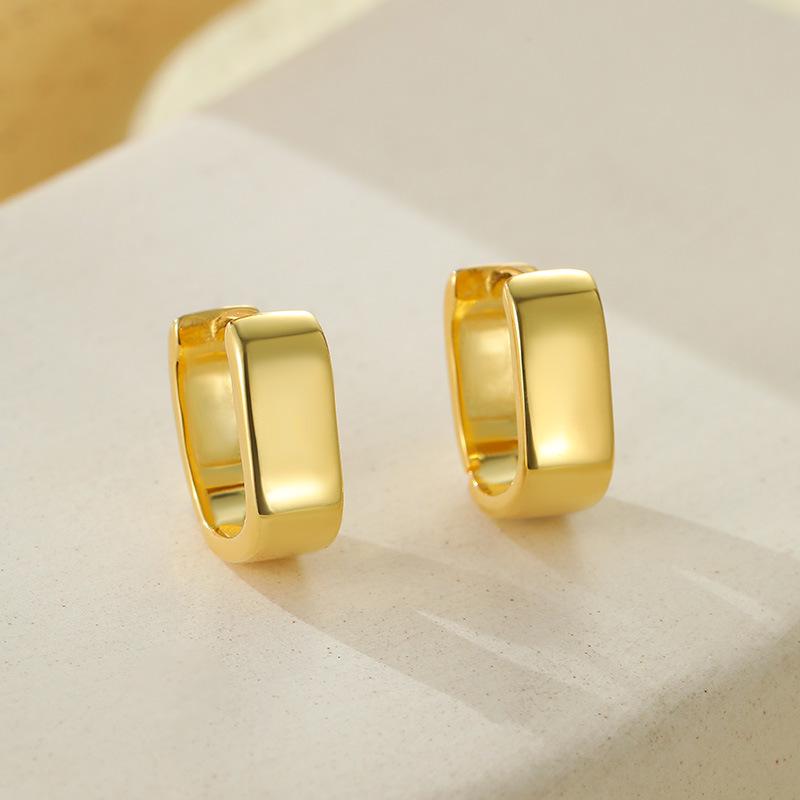 Cercei Manșetă Pătrată pentru Ureche din Argint Sterling 925 - Design Geometric Minimalist pentru Femei