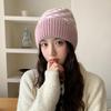 Korean Version Thickened Woolen Hat Autumn and Winter Women's Warm Plus Velvet Fashion Hat Versatile Knitted Hat New Style