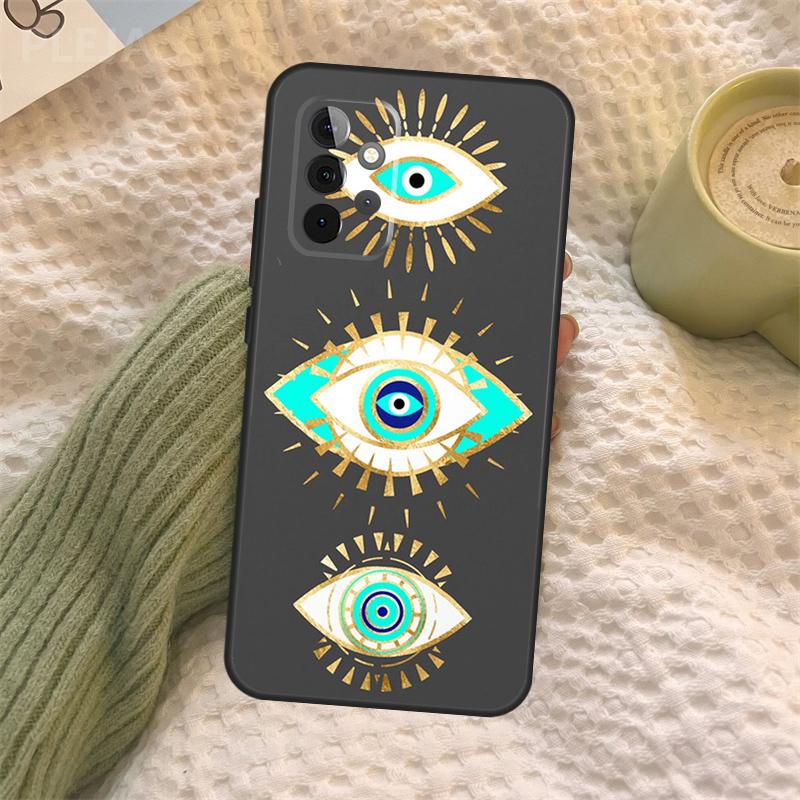 Evil Eye For Samsung Galaxy A52 A52S A32 A12 A22 A72 A21S A50 A70 A71 A51 A33 A73 A53 Cover Case