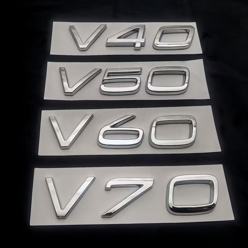 1 Stück 3D ABS Heckklappen Buchstaben Logo Emblem Abzeichen Aufkleber V40 V50 V60 V70 V90 Zubehör