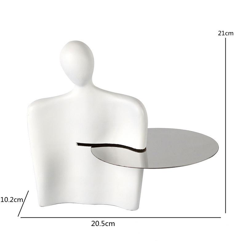 

Modern Abstract Art Figure Decoration Tray, Metal Jewelry Storage Tray, Room Aesthetic Decoration, Scandinavian Style