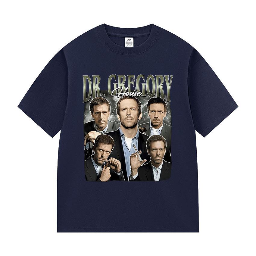 Dr Gregory House Md Vintage Graphic T Shirt Unisexs Gothic Fashion Short Sleeve Tshirts Unisex Casual 100 Cotton Tshirt Streetwear