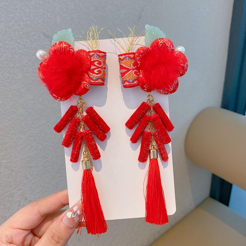 Tang Suit New Year Barrettes Hanfu Headwear Ancient Style Hair Clip  Winter