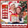 Santa Claus Gold Foil Red Envelope 6 Card Slots Foldable Diy Creative Holiday Gift For Christmas New Year